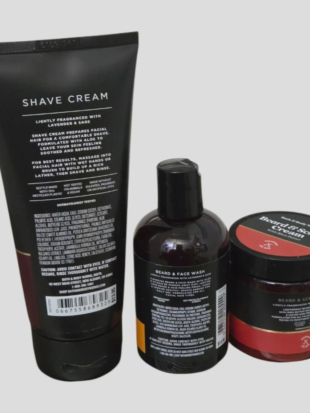 Bath & Body Works Men's Shave Cream, Beard & Face Wash, & Beard & Scruff Cream
